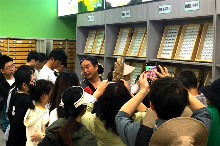 750-2. 宋梁棟農藝師給學生們耐心講解館內收藏的害蟲及危害狀標本.jpg